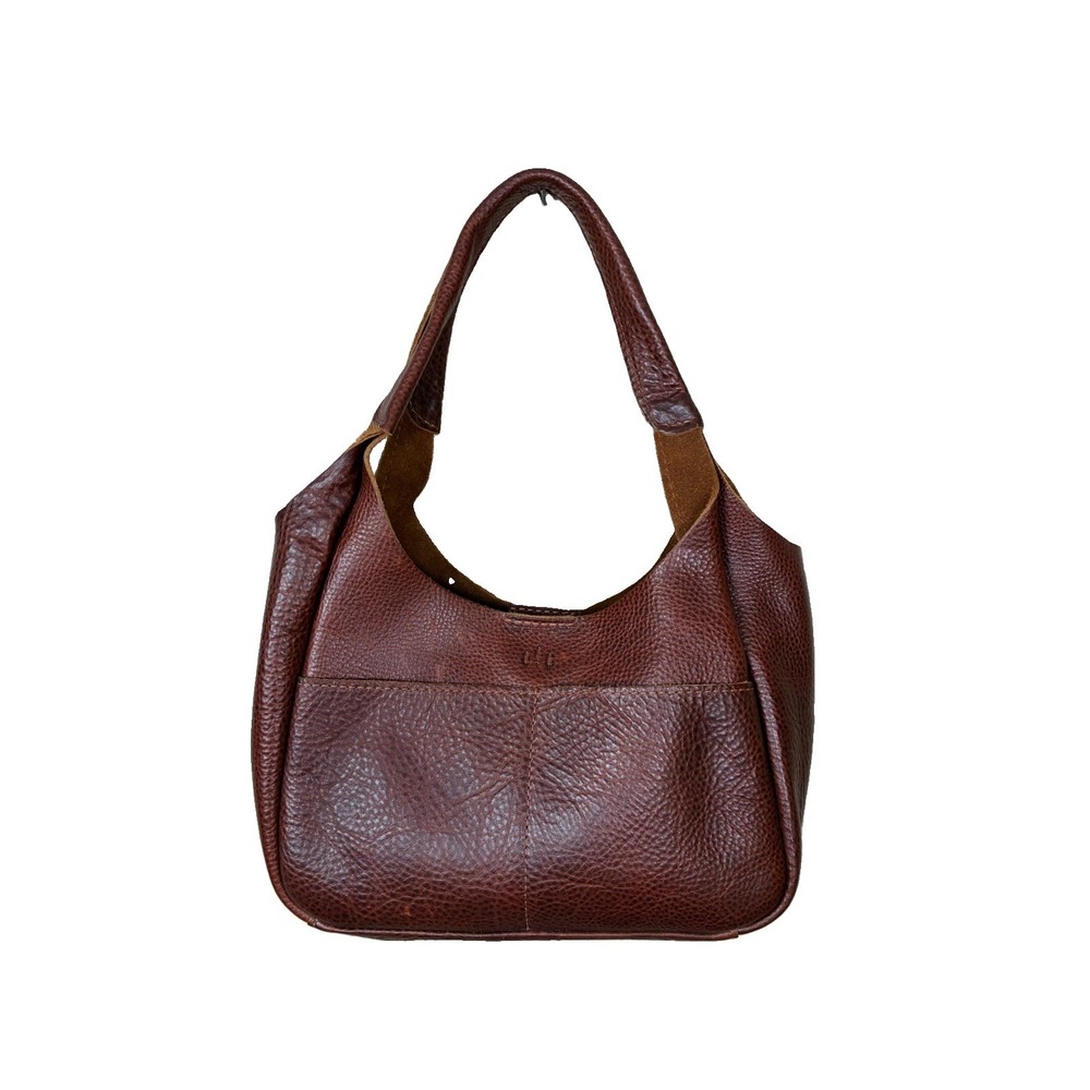 Portland Leather Goods Madison Shoulder Bag Medium Pebbled Boho Nutmeg